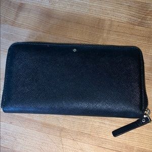Kate Spade zip wallet, black